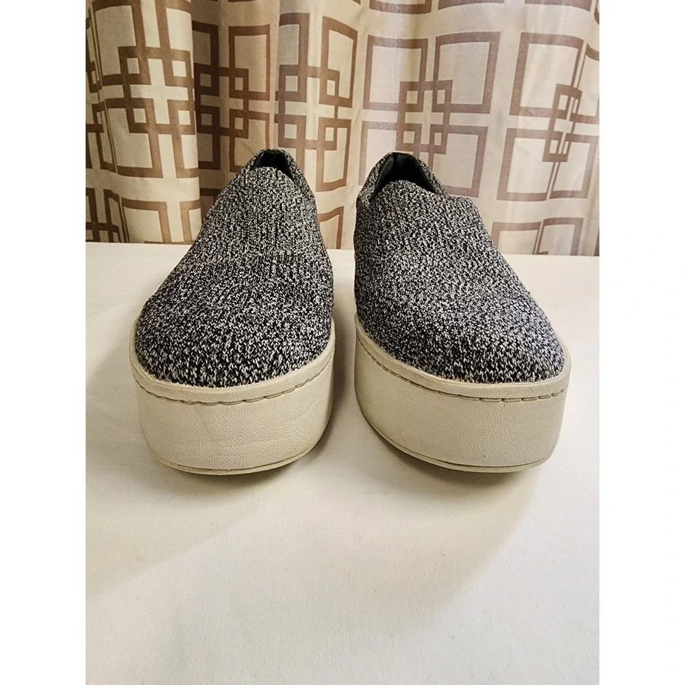 Vince Grey Marl Walsh Knit Slip-On Platform Sneakers Size 7